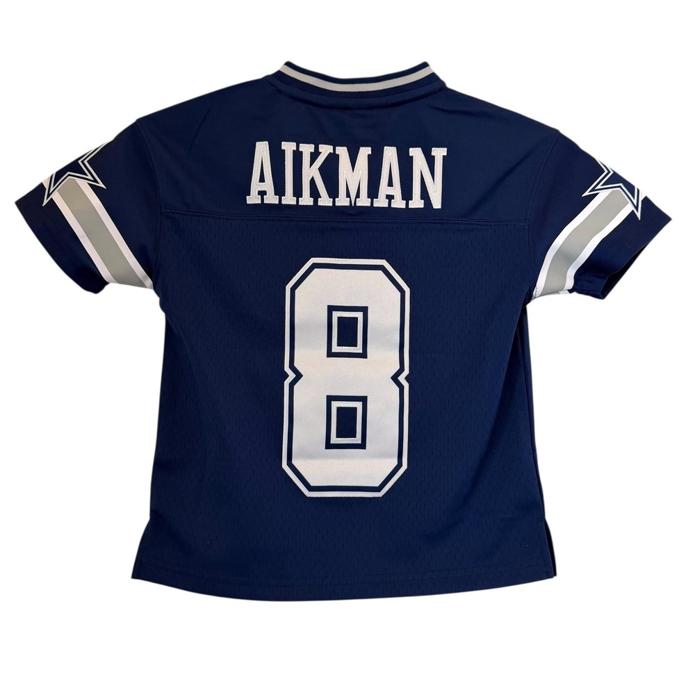 Mitchell Ness Troy Aikman Dallas Cowboys 1996 Legacy Jersey Kids Blue Small NEW - Picture 8 of 13